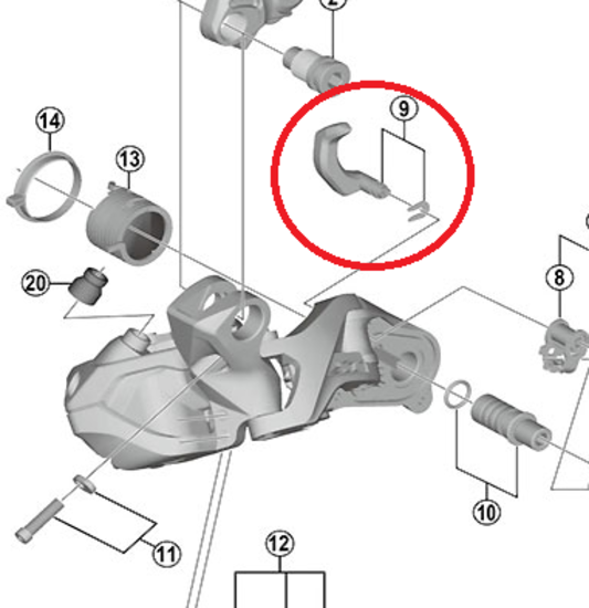 Рычаг переключения Shimano RD+