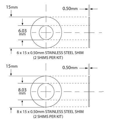 Enduro RWC Регулировочный шайбы SHIM KIT