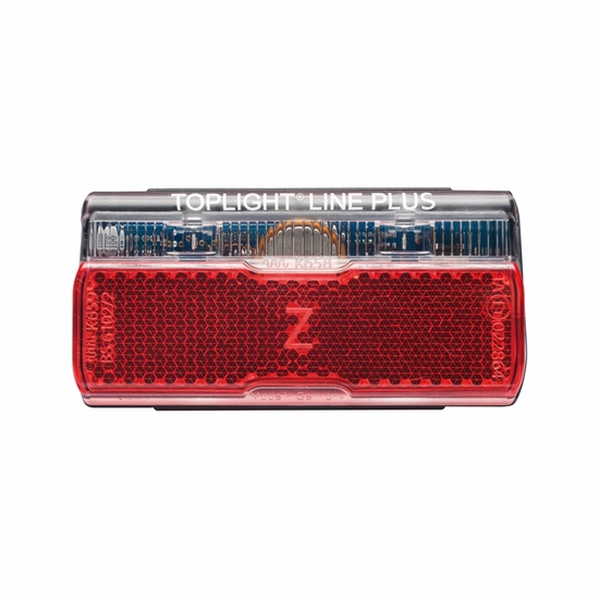 Фонарь задний B&M TOPLIGHT Line BRAKE PLUS 80мм на багажник, динамо