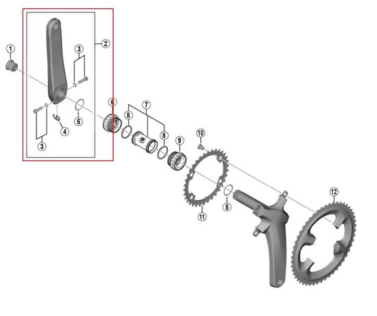 Shimano левый шатун ULTEGRA FC-R8000