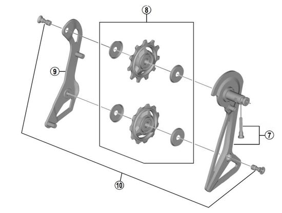 Винт роликов Shimano RD-R9150 