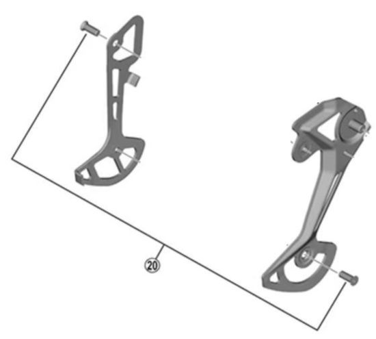 Винт роликов переключателя Shimano RD-M8100 PULLEY 