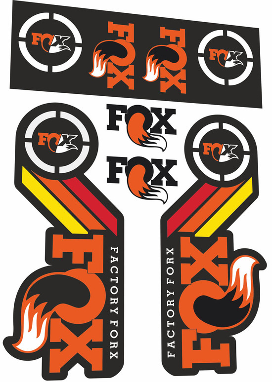 Наклейки для Fox Racing Shox Factory Forx