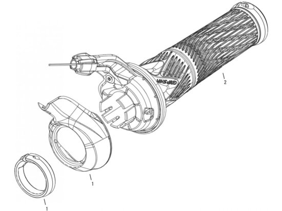 Грипсы SRAM Locking for Grip Shift 122mm Clamps/Plug 