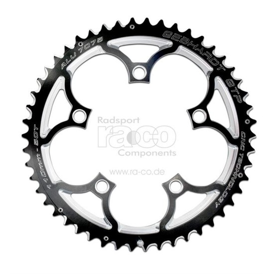 Передняя звезда GEBHARDT CNC chain ring incl shifting pins, black, 130 mm