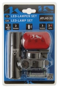 Комплект фонарей M-Wave Atlas 22 3W/2ф.+3д/3ф